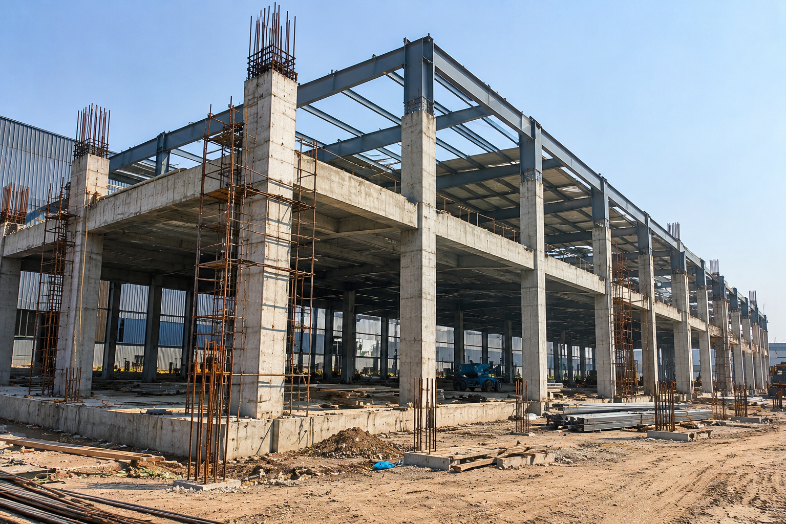 Industrial Warehouse Under Construction